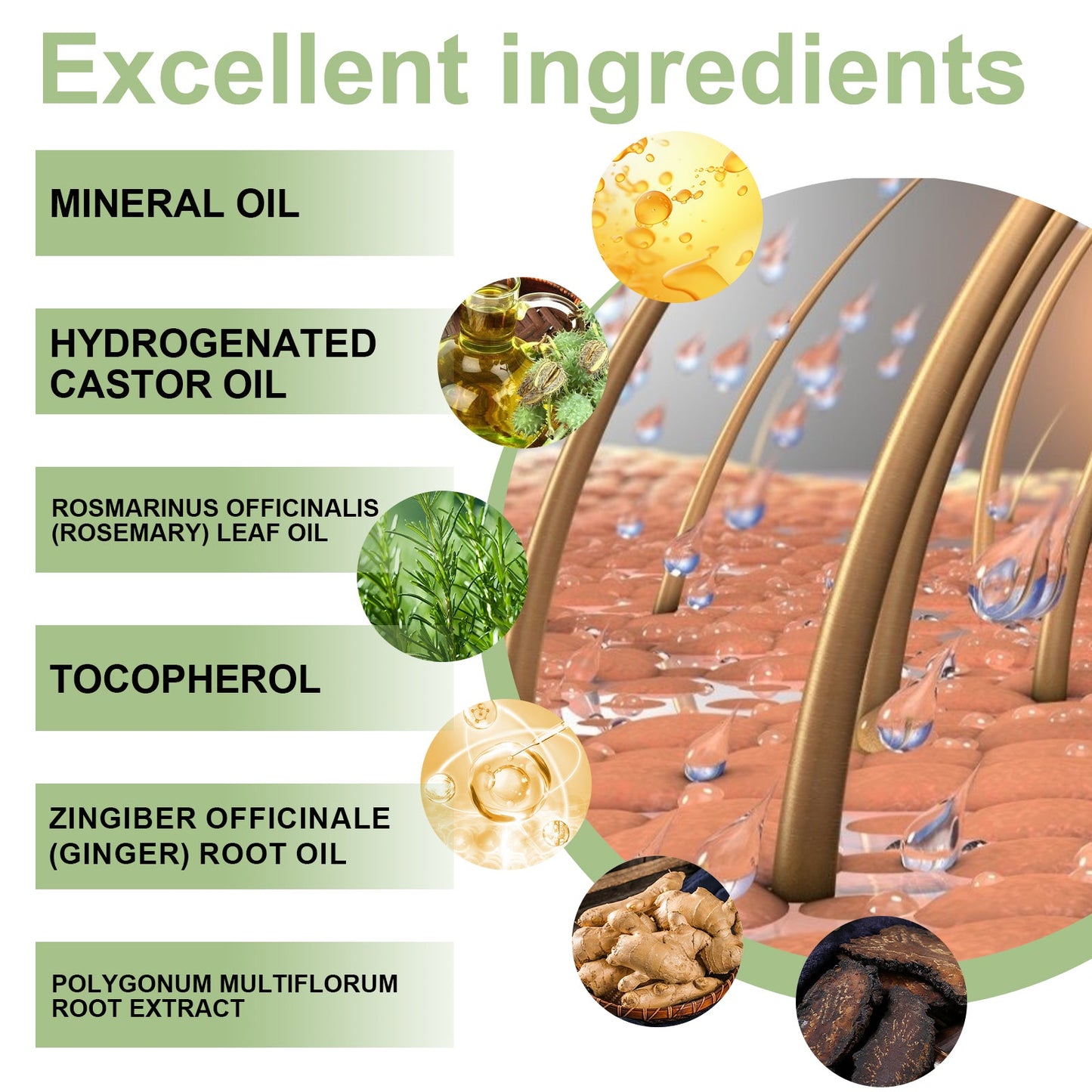 Huile de soin capillaire aux herbes pour un cuir chevelu nourri et des cheveux doux