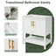 30-Inch White Bathroom Vanity with Ceramic Sink and Versatile Storage - Ideal for Small Bathrooms - Korvel