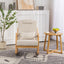 Chaise Berçante Rembourrée Classique avec Coussin Lombaire