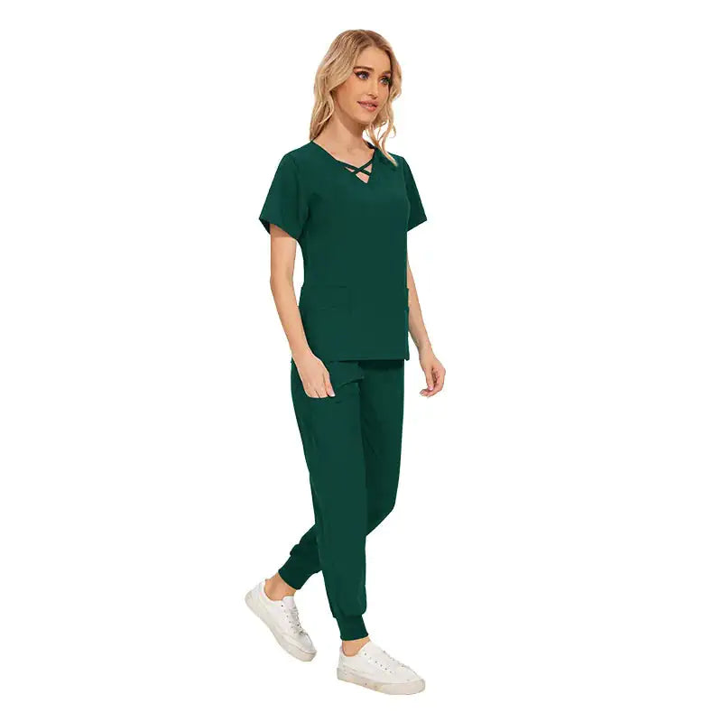 Slim Fit Women's Stretch Scrub Set for Medical Professionals