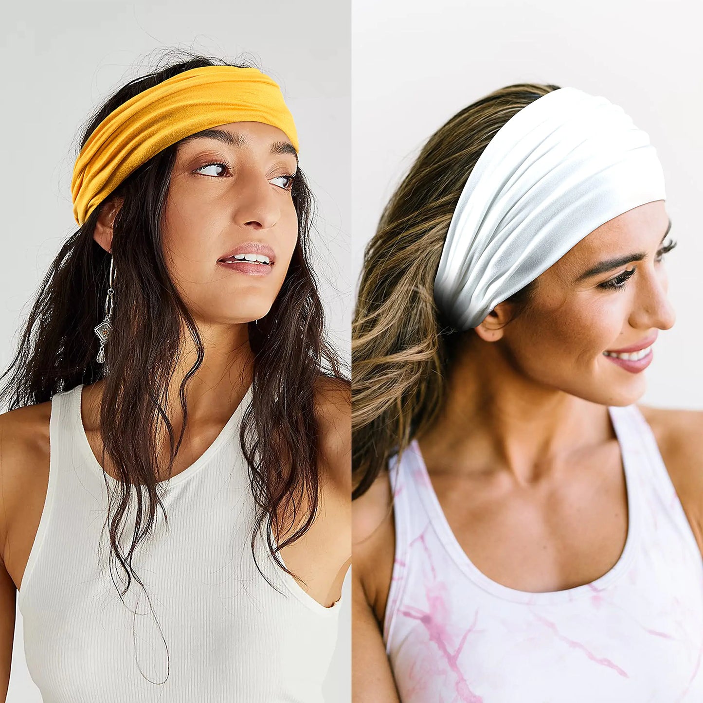 GILI 6 Pack Wide Headbands for Women - Non Slip Cotton Hair Bands