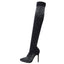 Elegant Chunky Heel Boots in Premium Cow Suede