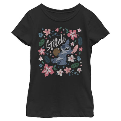 Girl's Disney Tropical Stitch T-Shirt