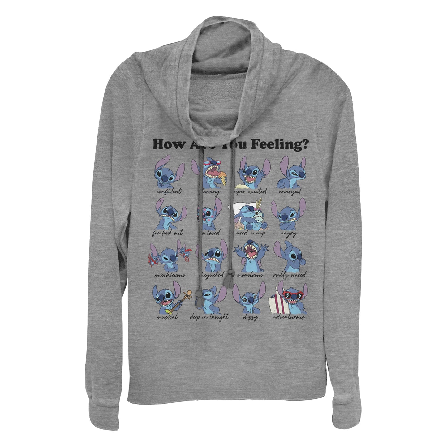 Sudadera con cuello cowl de Disney Stitch Moods para jóvenes