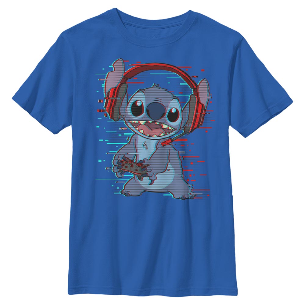 Camiseta gráfica de jugador Disney Stitch para niños