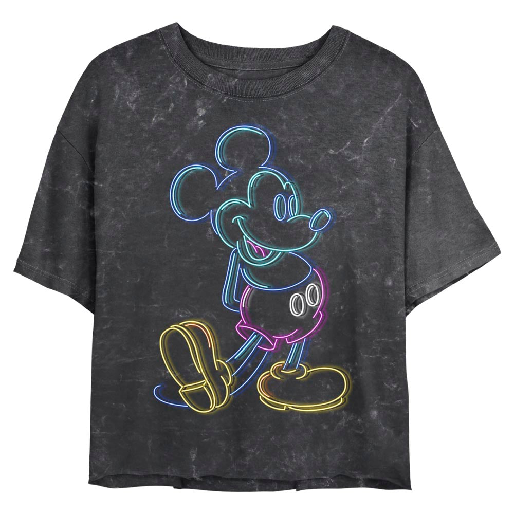 Crop Top de Mickey Mouse Neon para Jóvenes de Disney