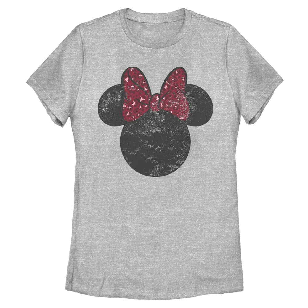 Camiseta de Mujer Disney Minnie con Lazo de Leopardo