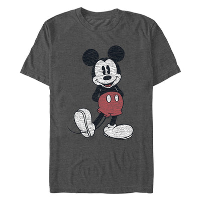 Men's Disney Mickey Pose Charcoal T-Shirt