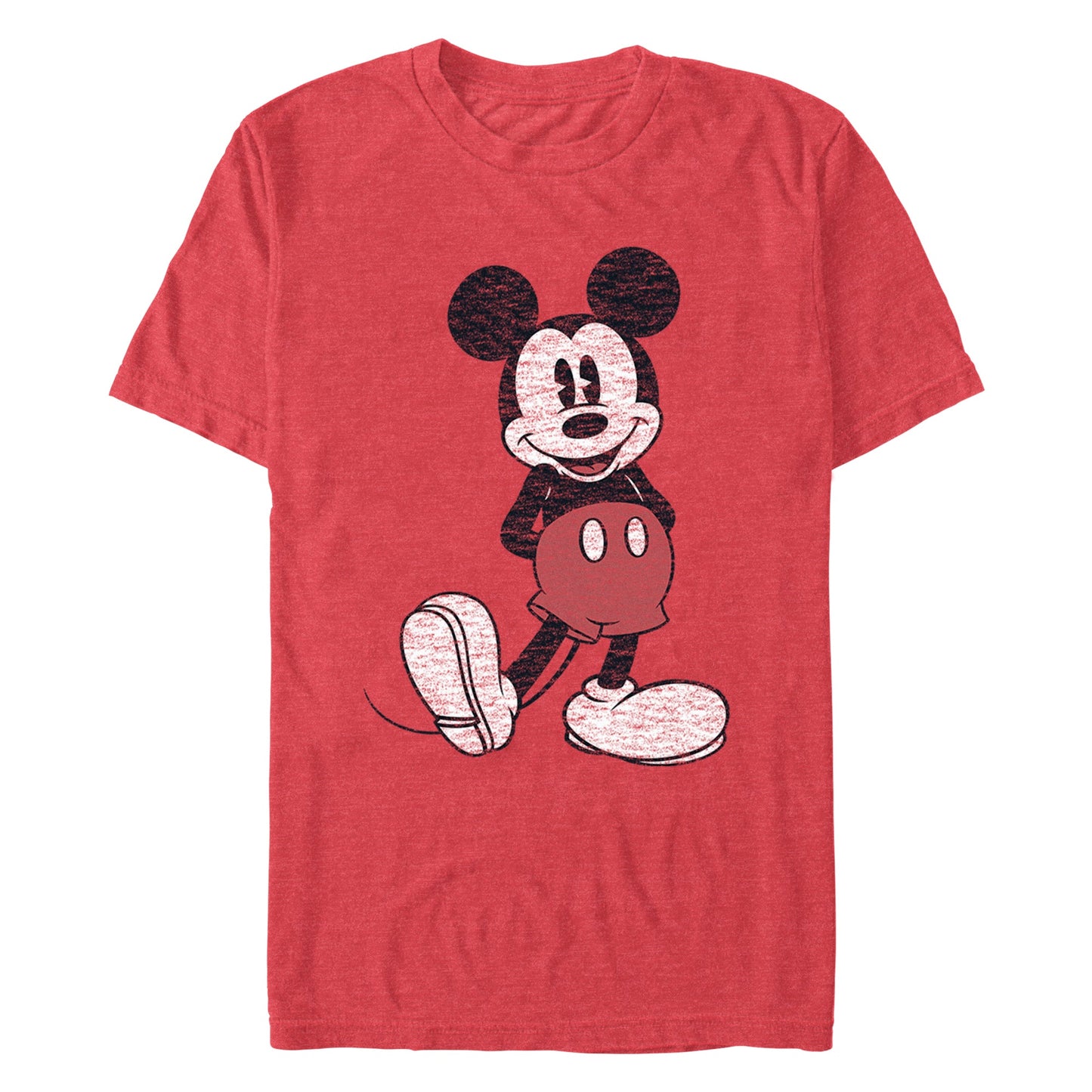 Men's Disney Mickey Pose - Red Heather T-Shirt
