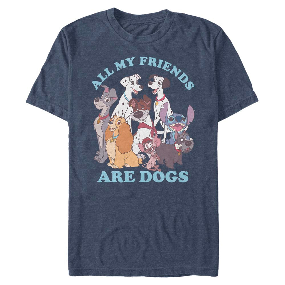 Camiseta para hombres de Disney Todos mis amigos son perros