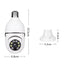 Caméra de Bulbe Éclairant IP E27 1080P 360° - Sécurité Domestique Intelligente