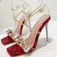 Tacones Transparentes con Cadena de Cristal