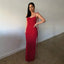 Vestido Largo de Tirantes Finos con Espalda Abierta