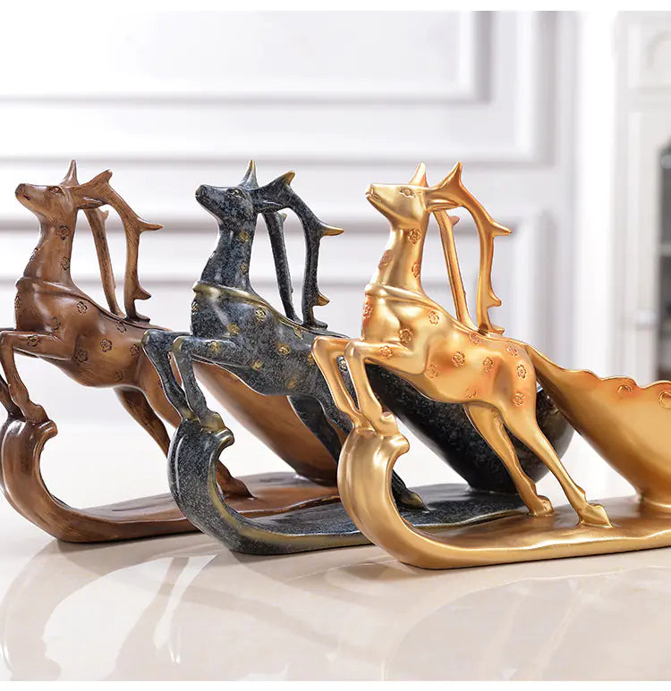 Support de vin en forme de cerf de style européen moderne pour la décoration intérieure