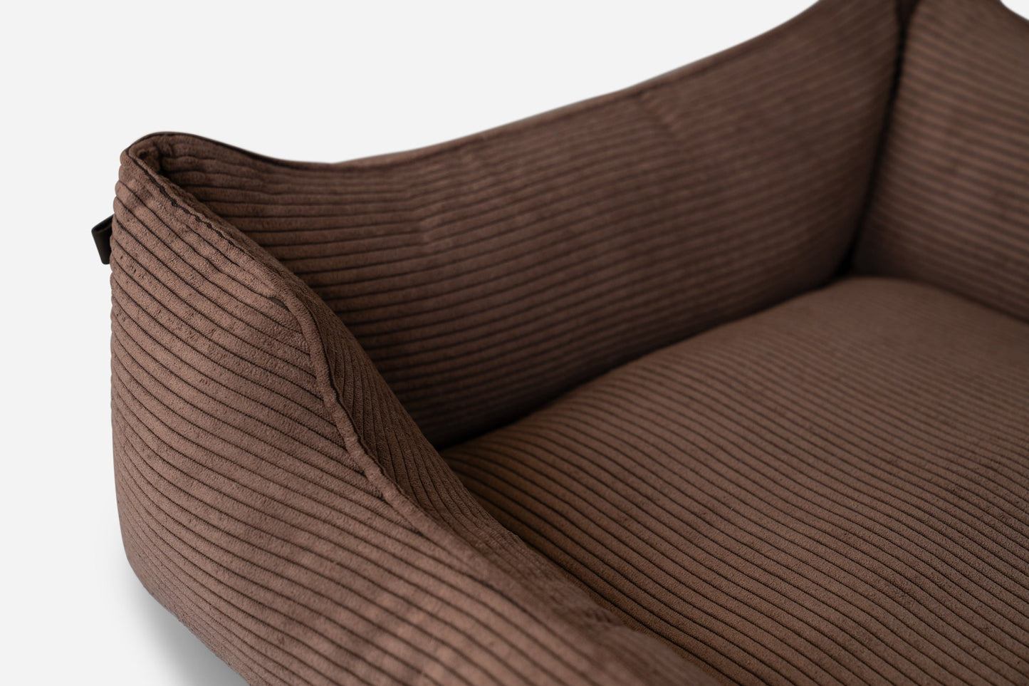 Luxurious Brown Corduroy Dog Sleeper Bed