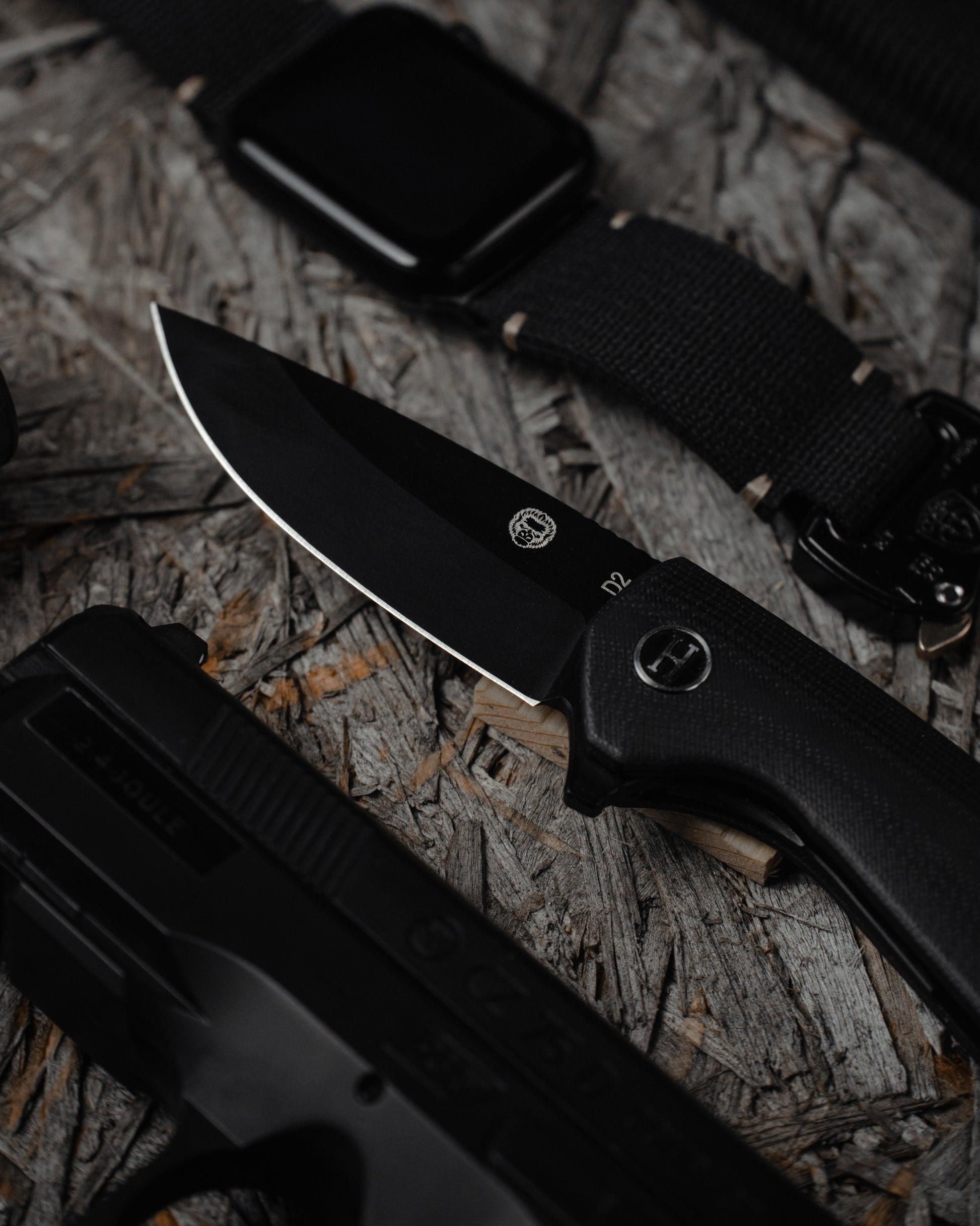 Premium Peasant Folding Pocket Knife Gift Set for Adventurers (Black & Blue) - Korvel