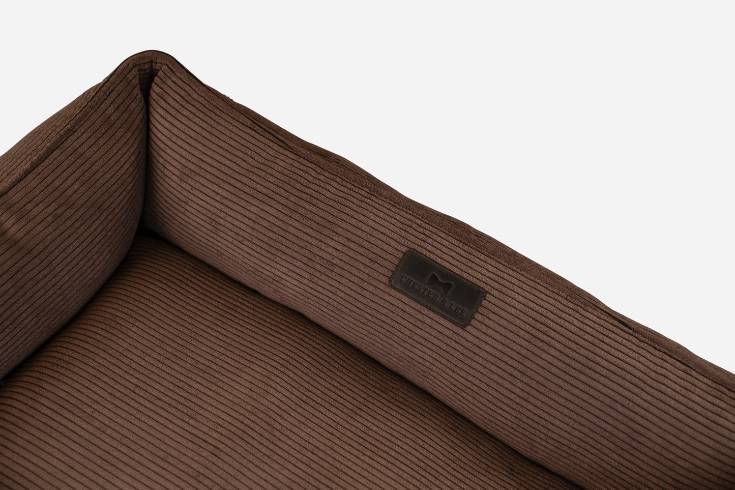 Luxurious Brown Corduroy Dog Sleeper Bed