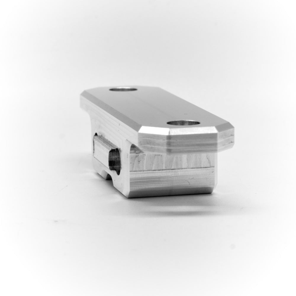 Billet aluminum Rotopax mount adapter for extrusion roof rack cross bars. - Korvel