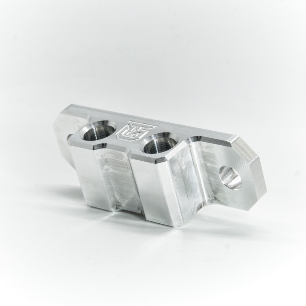 Billet aluminum Rotopax mount adapter for extrusion roof rack cross bars. - Korvel