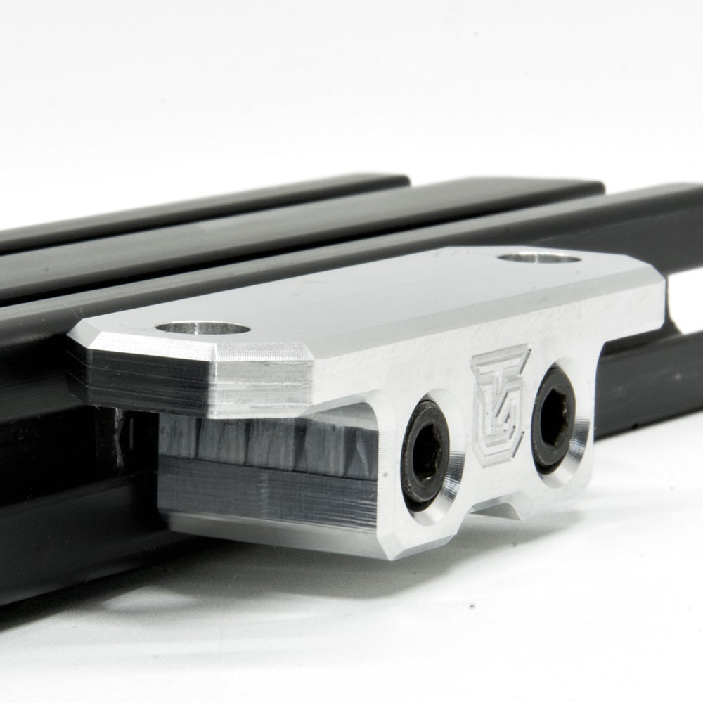 Billet aluminum Rotopax mount adapter for extrusion roof rack cross bars. - Korvel