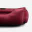 Luxurious Velvet Dog Bed in Rich Wine Color