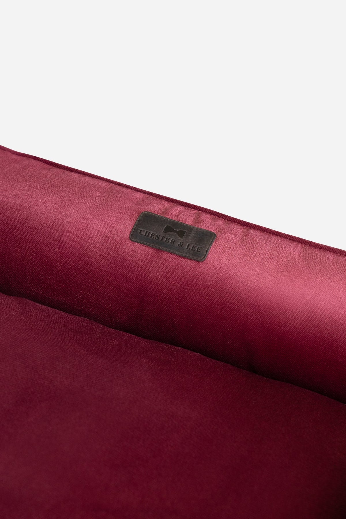 Luxurious Velvet Dog Bed in Rich Wine Color