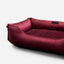 Luxurious Velvet Dog Bed in Rich Wine Color