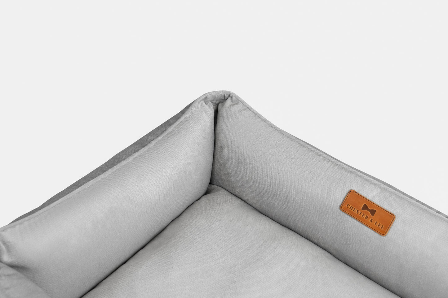 Luxurious Velvet Orthopedic Dog Bed in Gray