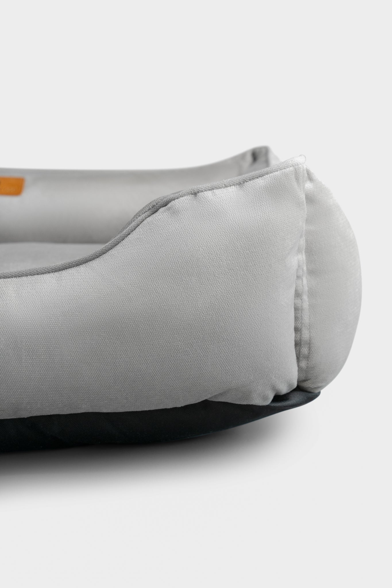 Luxurious Velvet Orthopedic Dog Bed in Gray
