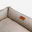 Lit orthopédique en velours luxueux beige