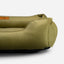 Luxurious Olive Velvet Dog Sleeper Bed