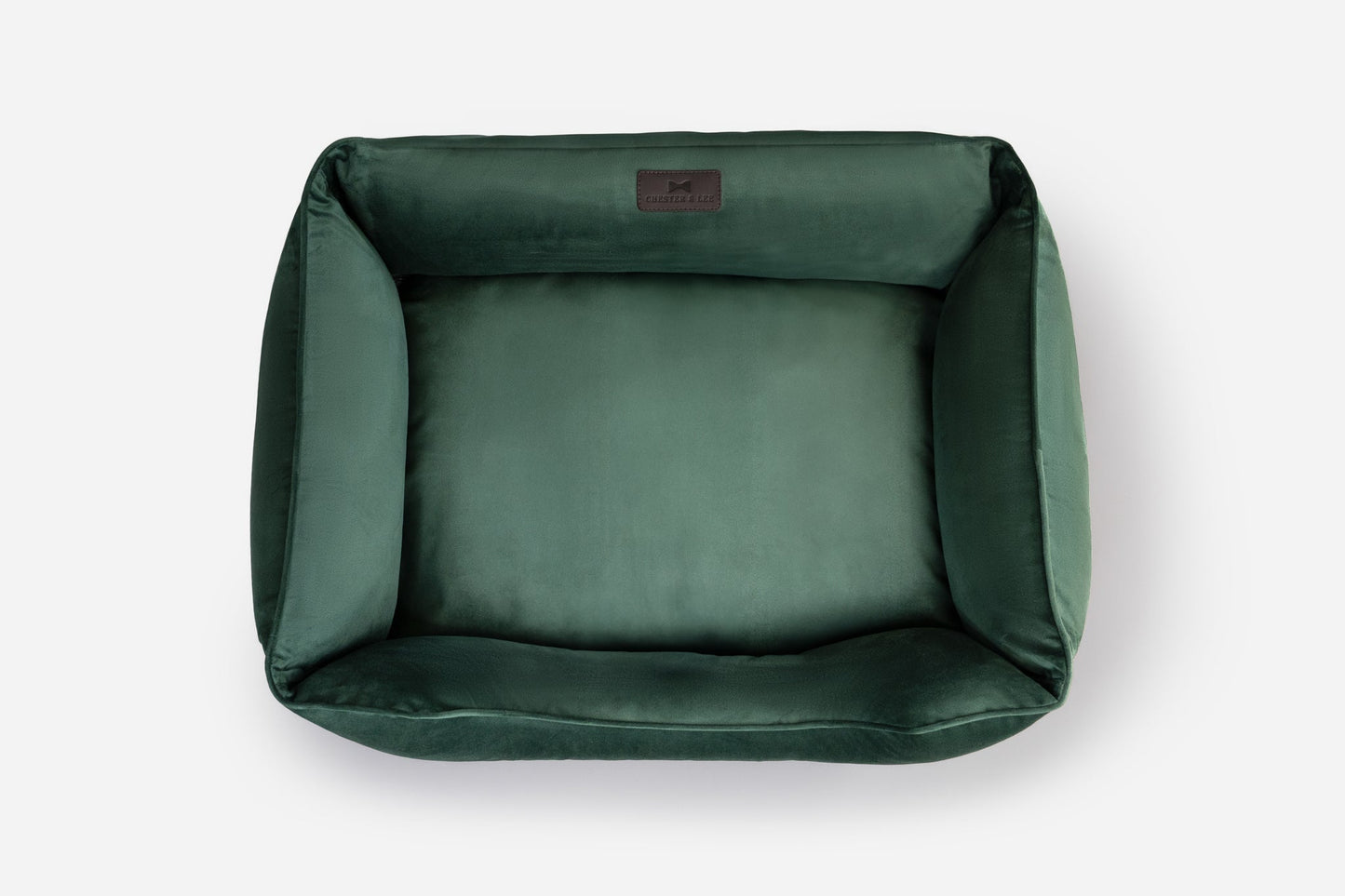 Lit Orthopédique en Velours Luxueux pour Chien en Vert