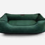 Lit pour chien en velours luxueux avec nid d'oiseau en vert émeraude