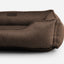 Luxurious Cotton Dog Sleeper Bed in Rich Brown