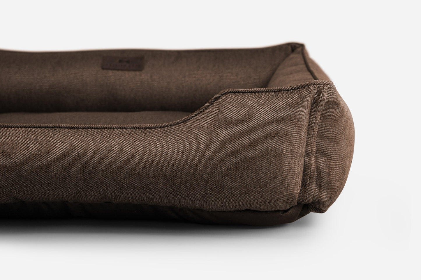Luxurious Cotton Dog Sleeper Bed in Rich Brown