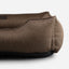 Luxurious Cotton Dog Sleeper Bed in Rich Brown