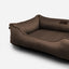 Luxurious Cotton Dog Sleeper Bed in Rich Brown