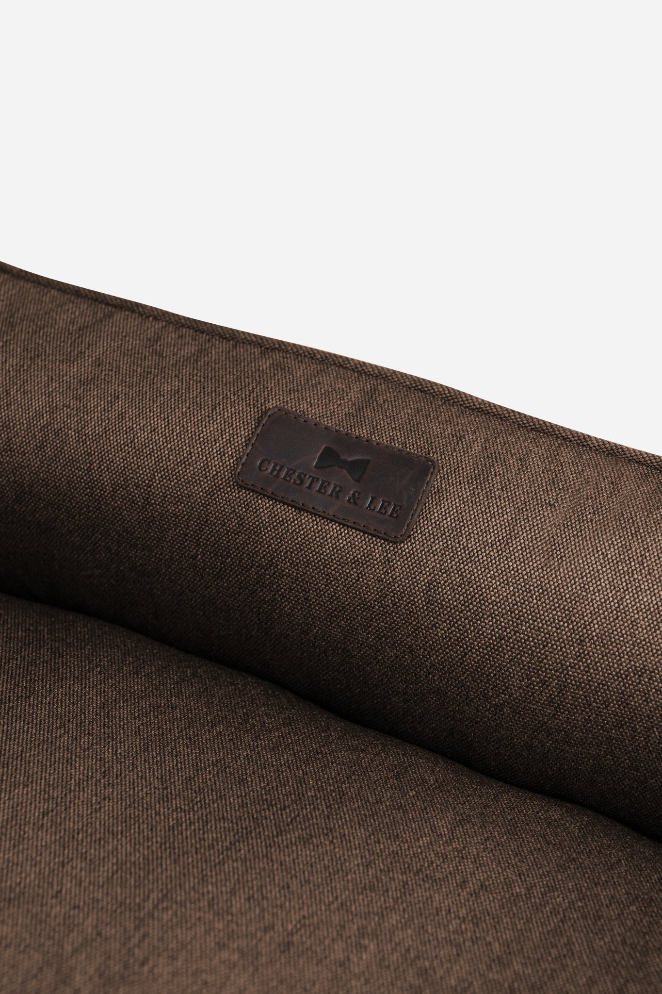 Luxurious Cotton Dog Sleeper Bed in Rich Brown