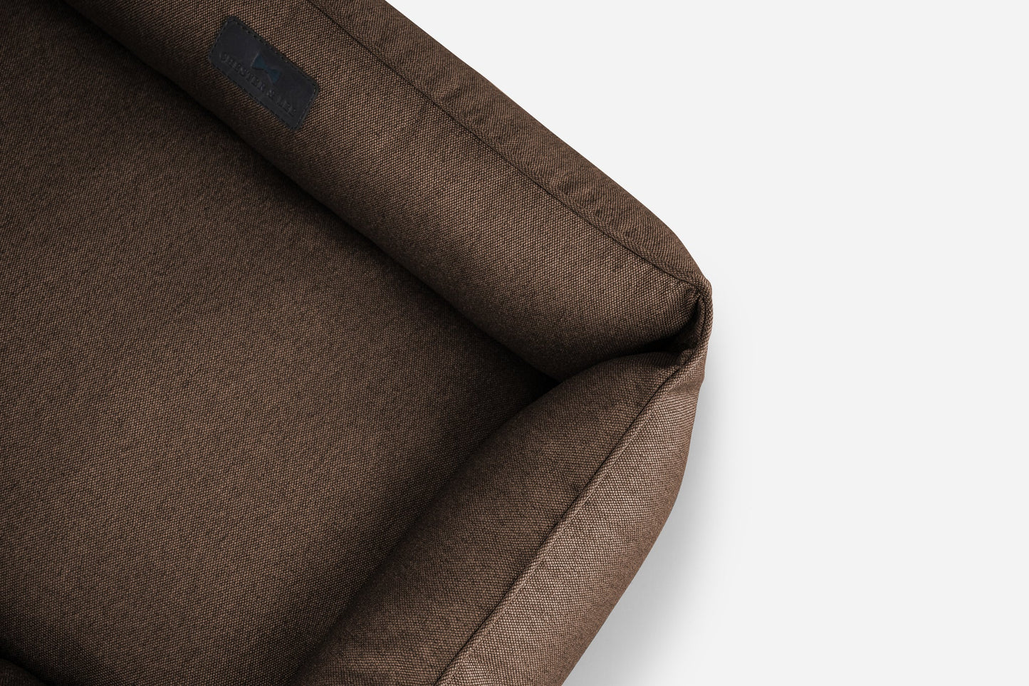 Luxurious Cotton Dog Sleeper Bed in Rich Brown