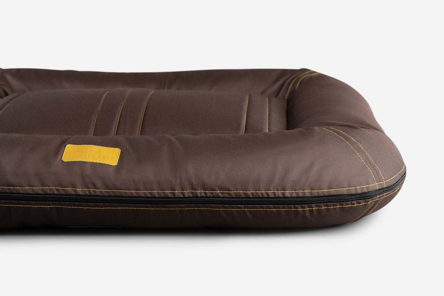 Premium Waterproof Lounger Dog Bed in Rich Brown
