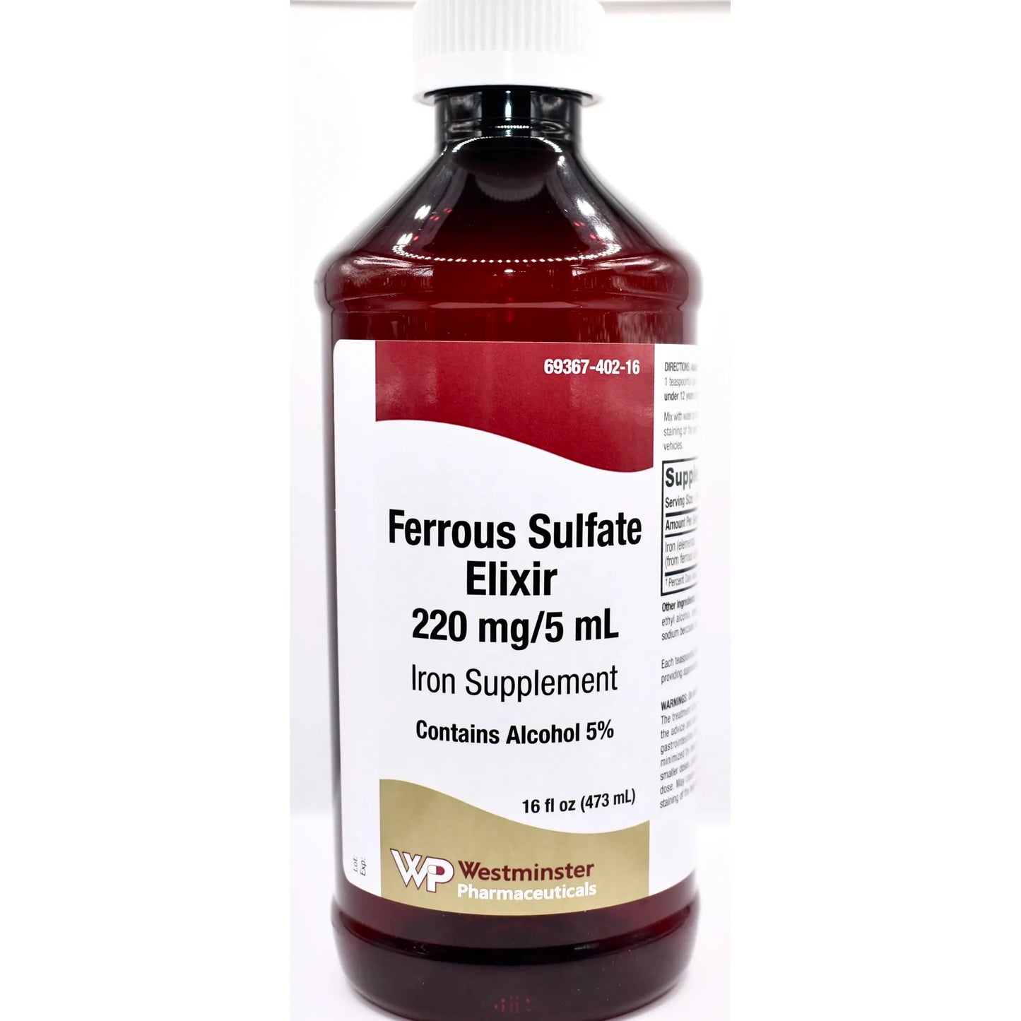 Premium Ferrous Sulfate Elixir 220 mg/5 mL