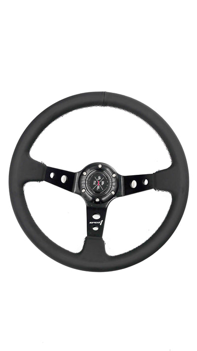 SPDZ1 Premium White Stitch Steering Wheel - Korvel