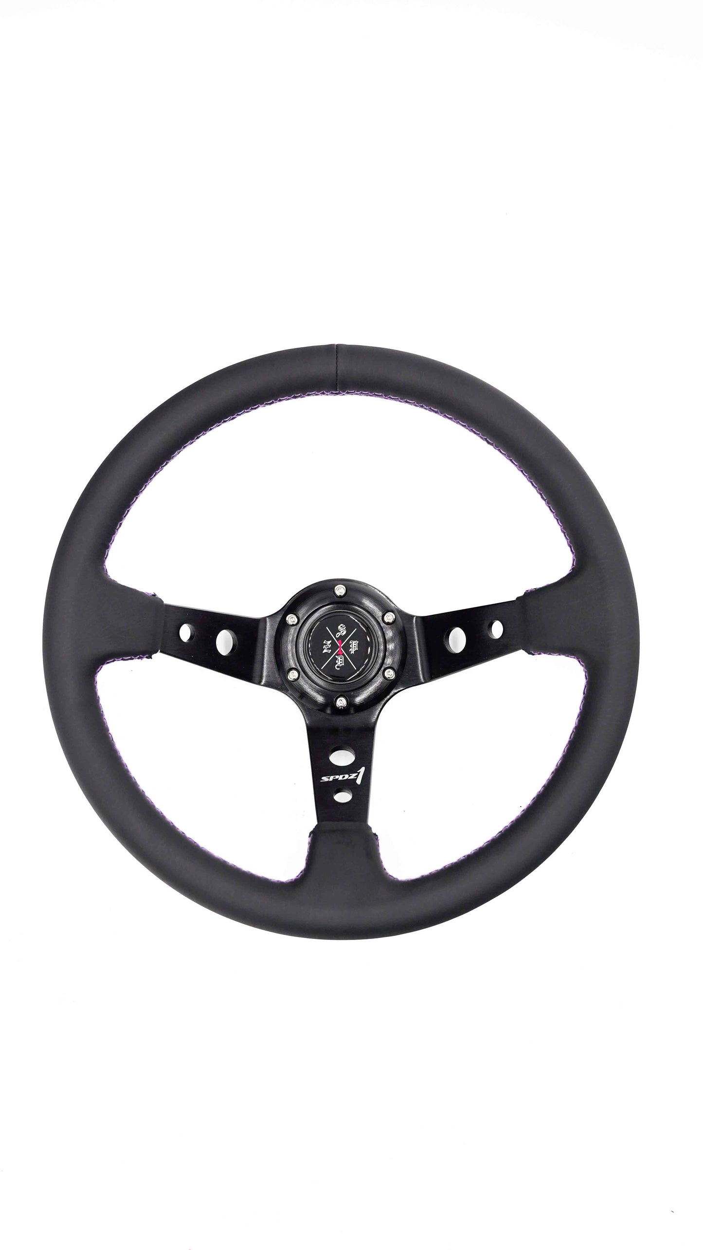 SPDZ1 Premium Purple Stitch Steering Wheel - Korvel