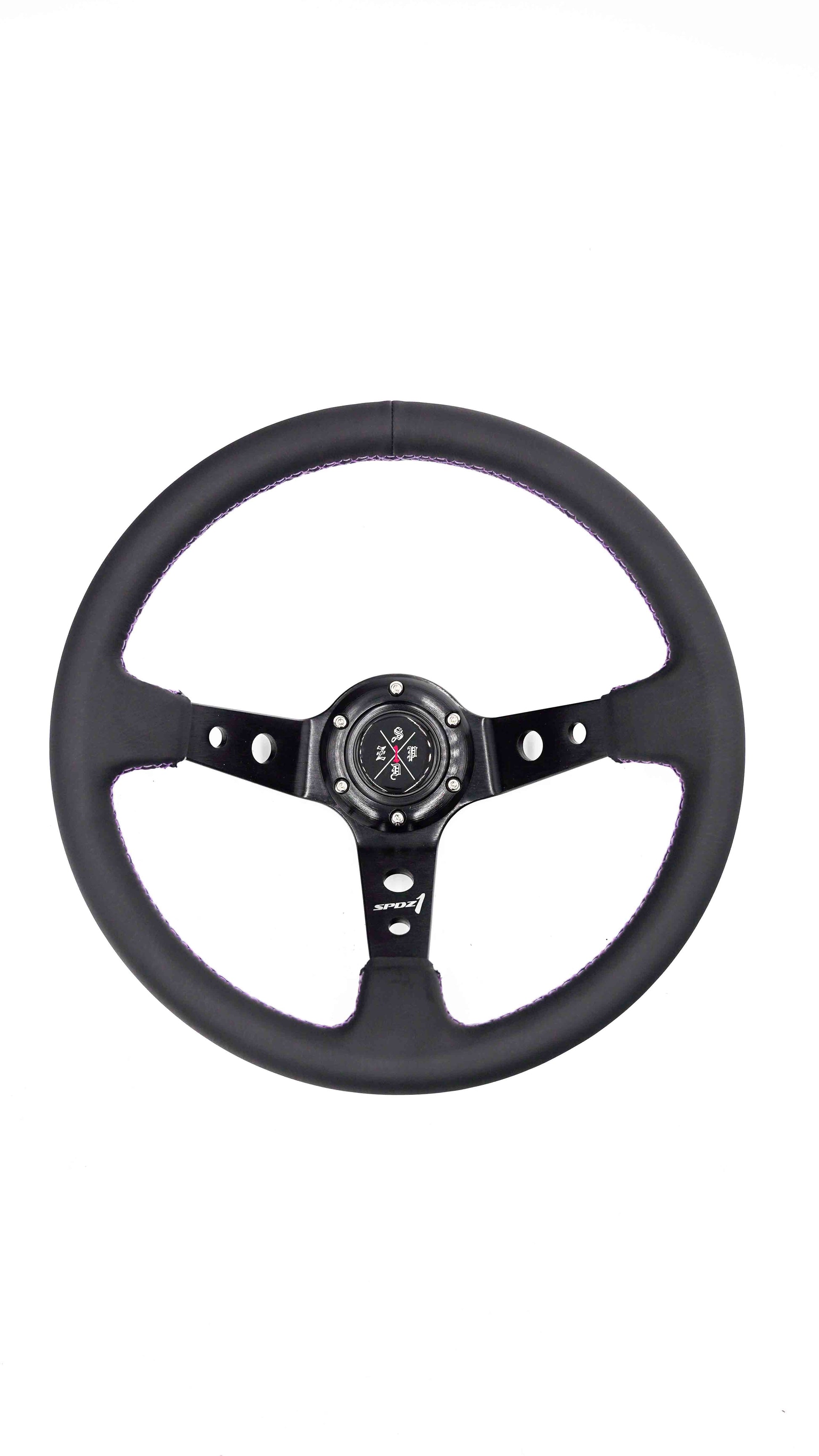 SPDZ1 Premium Purple Stitch Steering Wheel - Korvel
