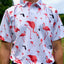 Stylish Florida Flamingo Golf Polo for Men - Korvel