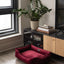 Luxurious Velvet Dog Bed in Rich Wine Color
