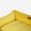 Cama para perros de lujo de corduroy amarillo soleado