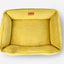 Cama para perros de lujo de corduroy amarillo soleado