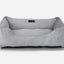 Luxurious Gray Corduroy Dog Sleeper Bed