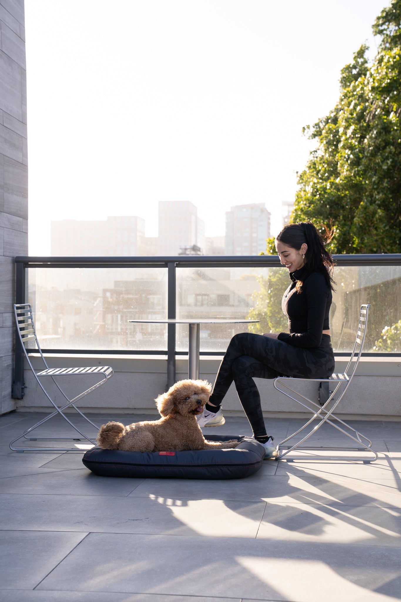 Premium Waterproof Lounger Dog Bed in Gray
